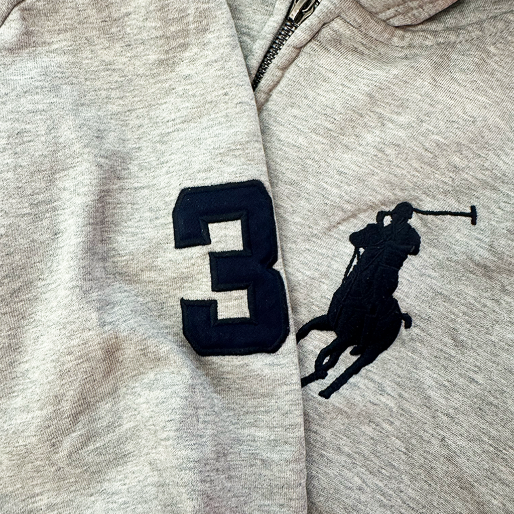 Ralph Lauren Big Horse Grey Zip Hoodie (L)