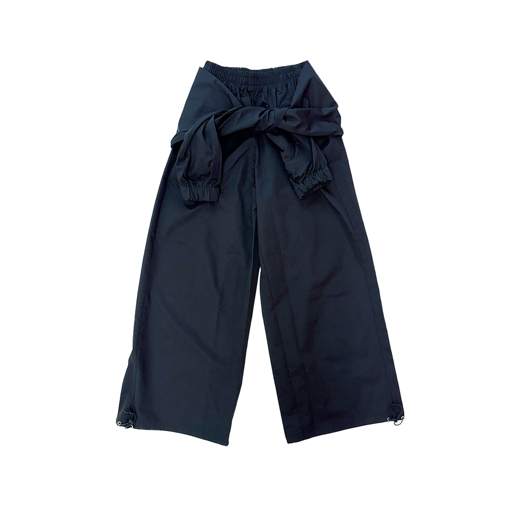 SHAGGIE Black Nylon Jogger Womens Pants (Free Size)