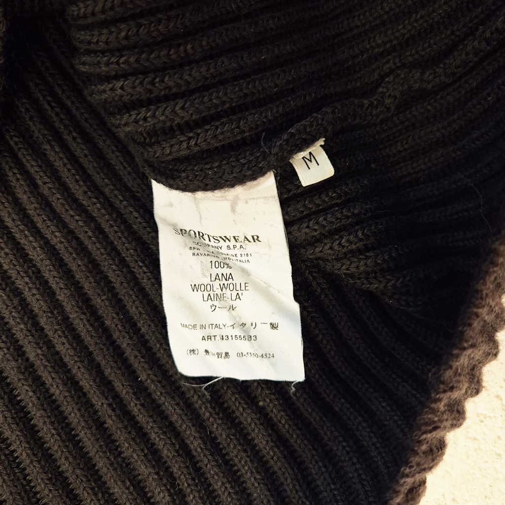 Stone Island Vintage Half Zip Knit Brown Sweatshirt (M)