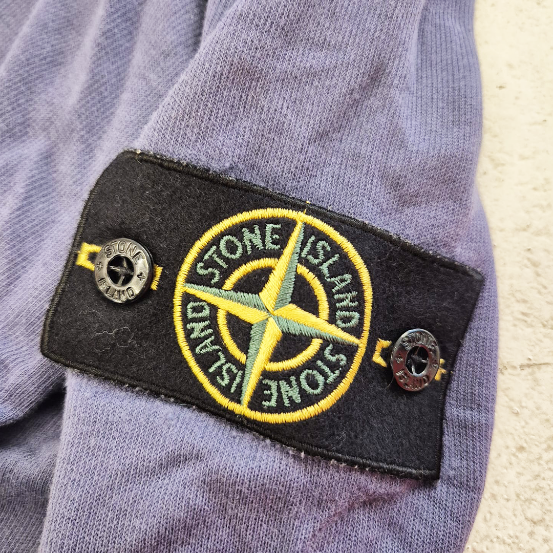 Stone Island Half Button High Neck Blue Sweater (L)