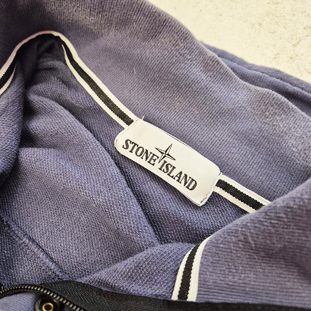 Stone Island Half Button High Neck Blue Sweater (L)
