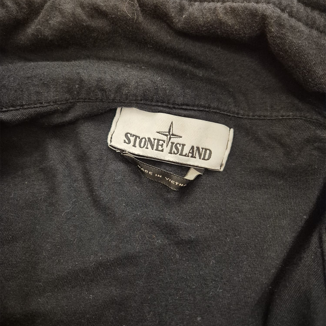 Stone Island Garment Dyed Crinkled Reps Ny Black Jacket (M)