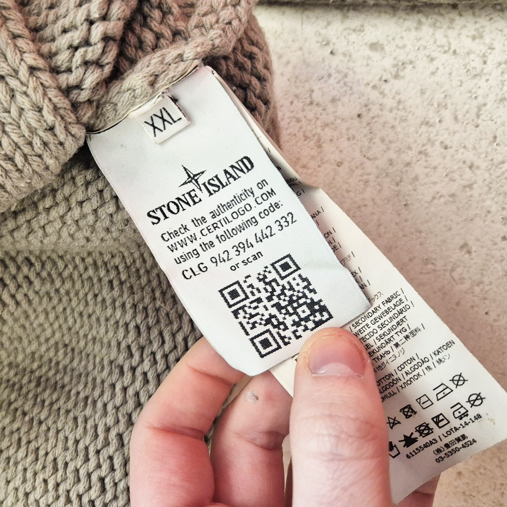 Stone Island Grey Wool Heavy Zip-Up Hoodie (XXL)