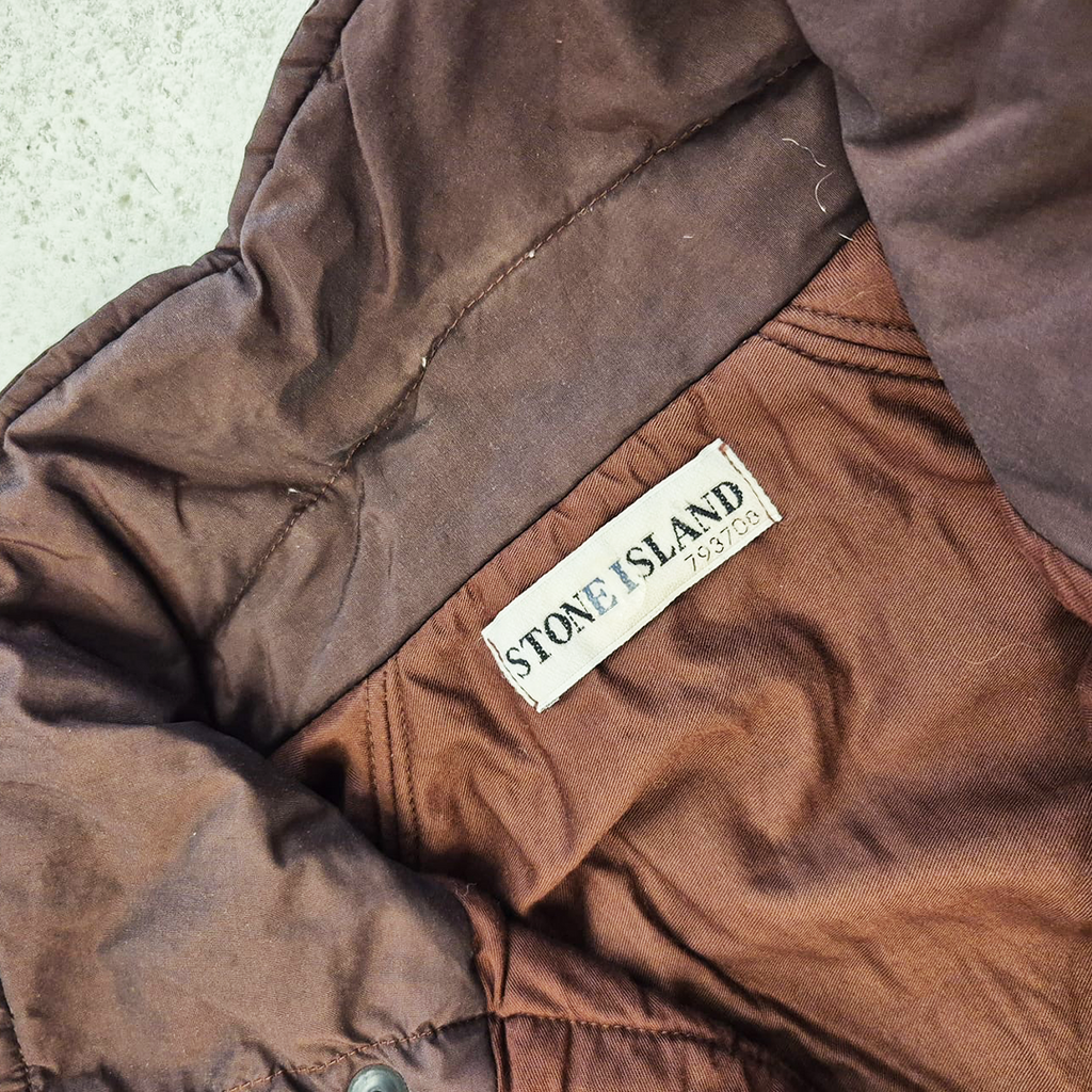 Stone Island 2002 Garment Dyed Padded Nylon Jacket (L)