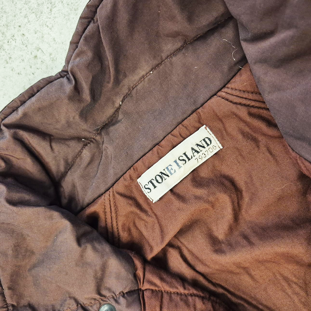 Stone Island 2002 Garment Dyed Padded Nylon Jacket (L)