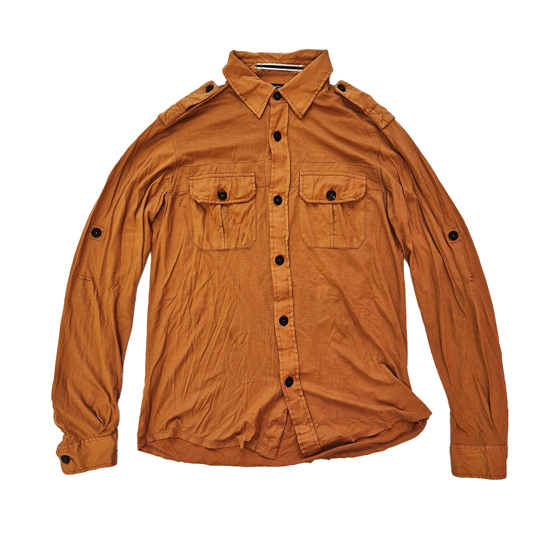 Stone Island Orange Long Sleeve Shirt (L)