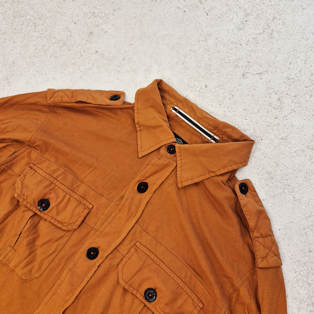 Stone Island Orange Long Sleeve Shirt (L)
