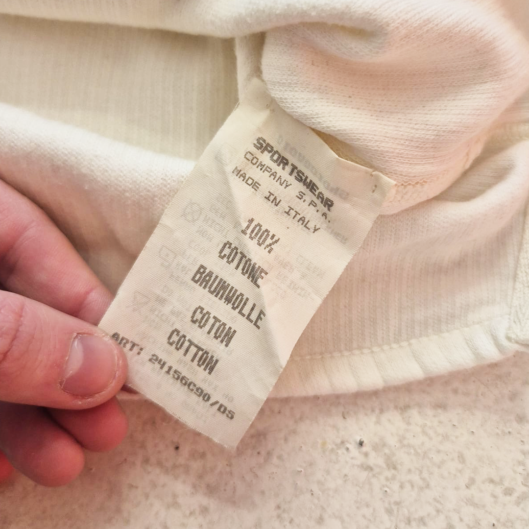 Stone Island Marina Ribbed White Long Sleeve (XL - Missing Size Tag)
