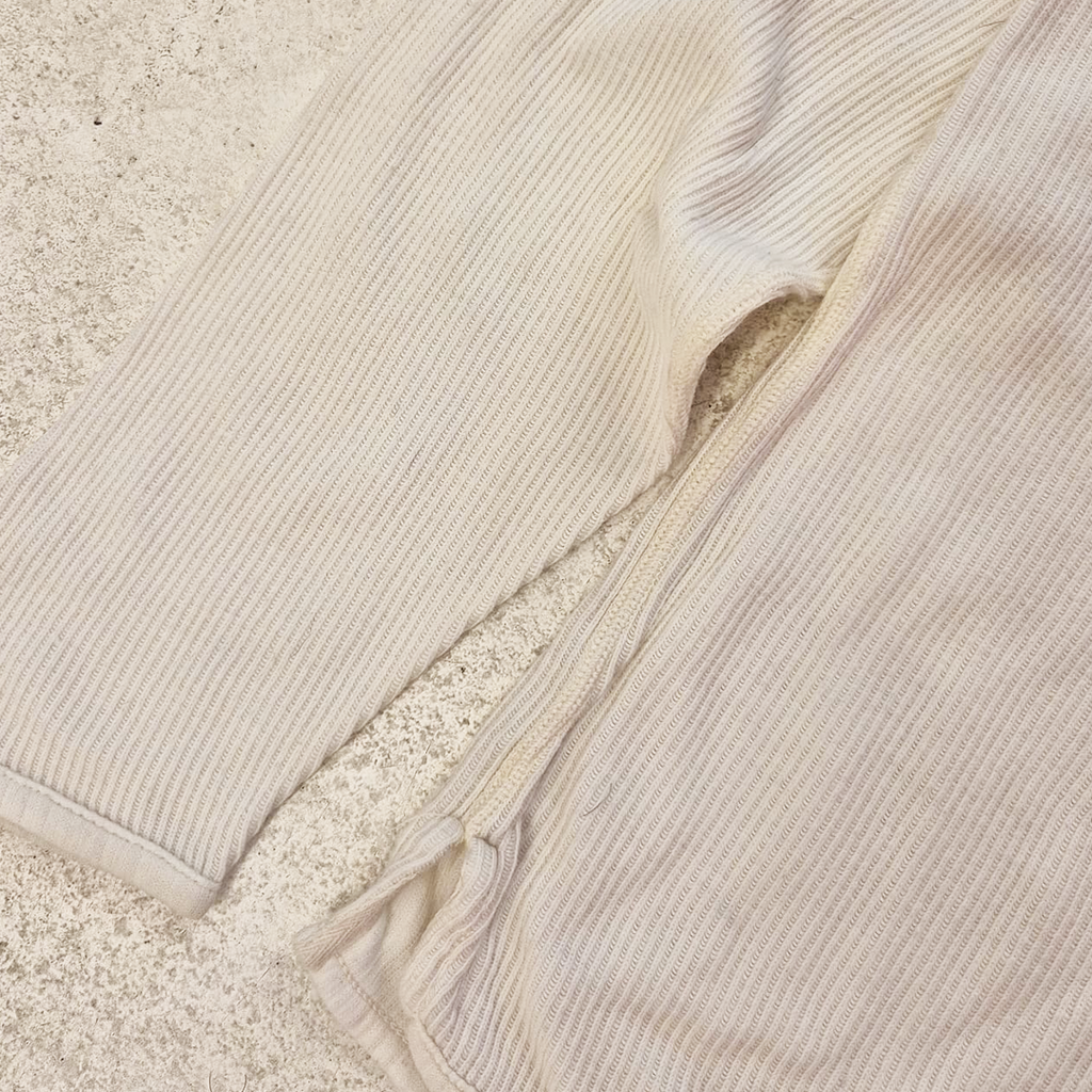Stone Island Marina Ribbed White Long Sleeve (XL - Missing Size Tag)
