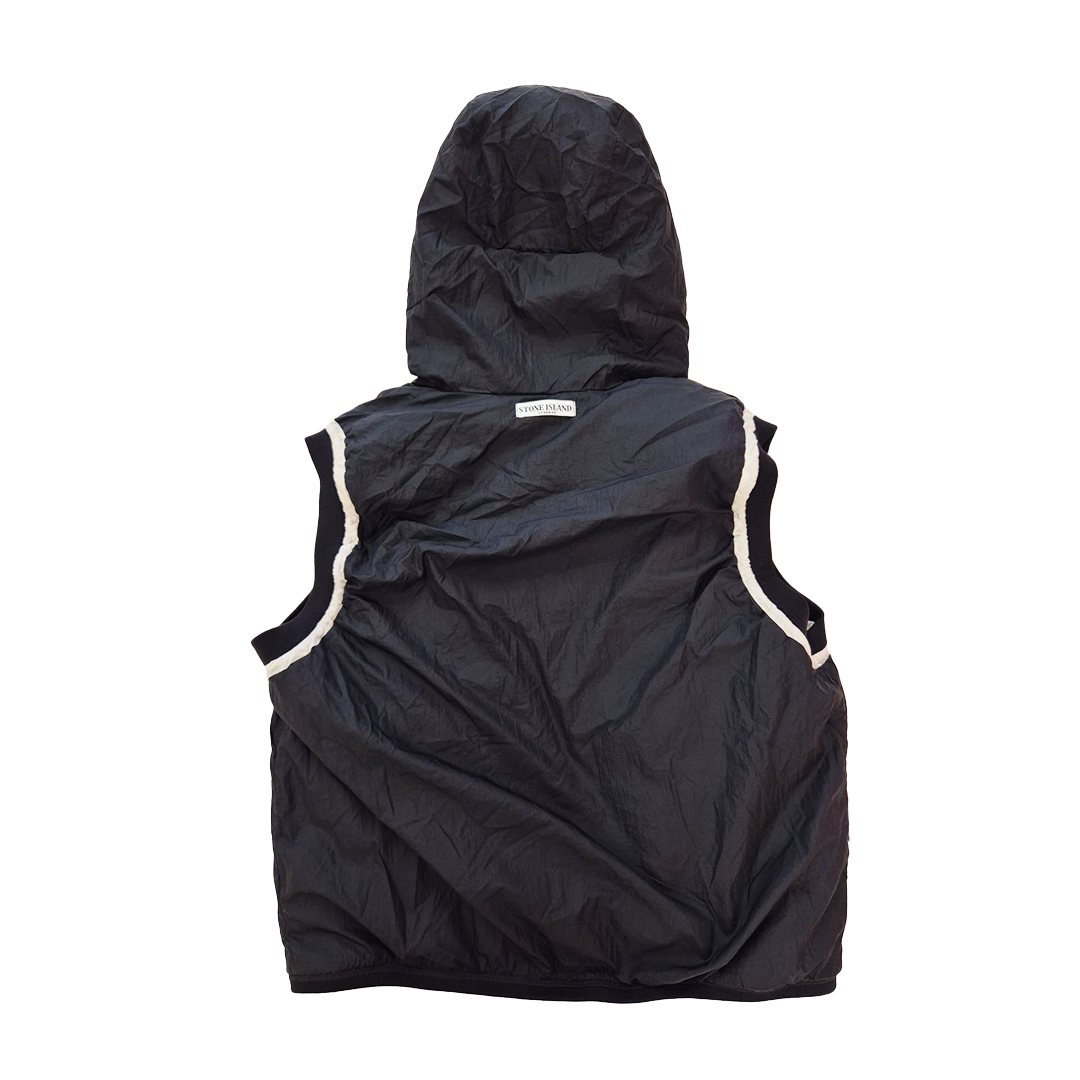 Stone Island Vintage Opaque Nylon Tela White Gilet (3XL)