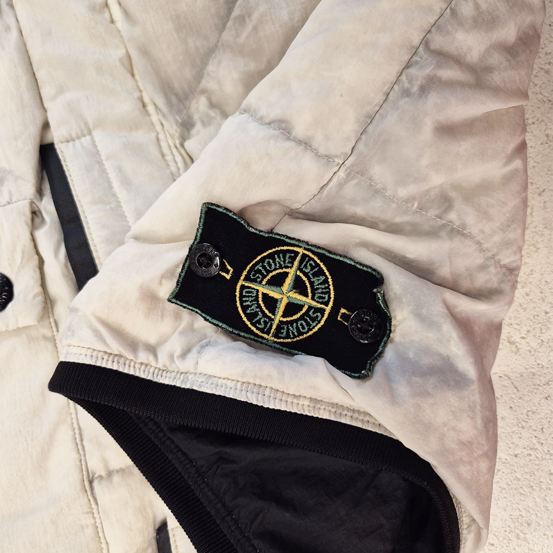 Stone Island Vintage Opaque Nylon Tela White Vest (3XL)