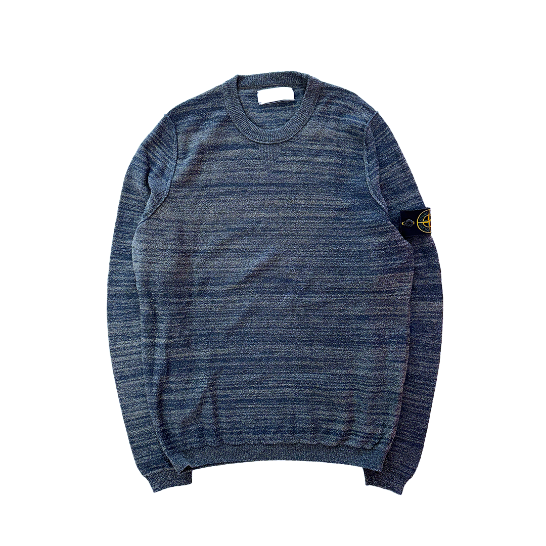 Stone Island Grey Kaki Wool Sweater (M)