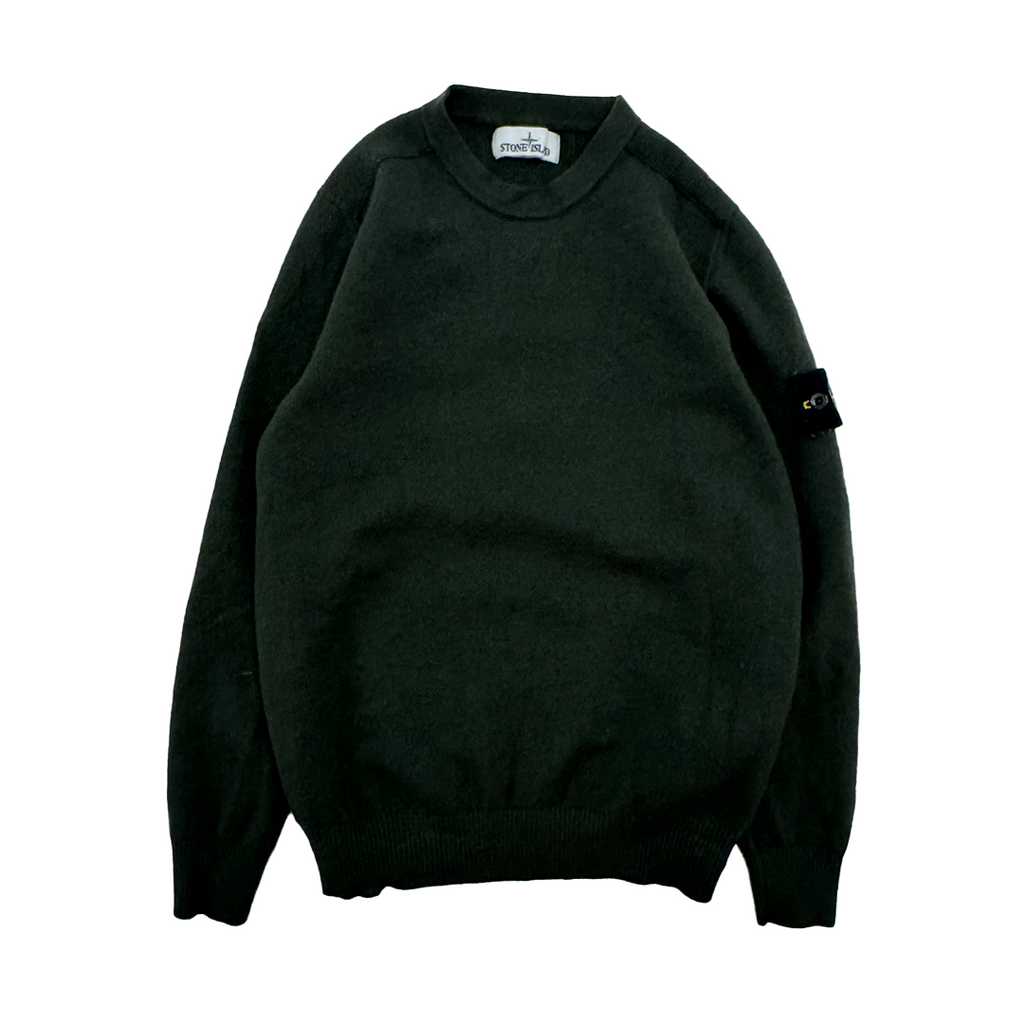 Stone Island Olive Wool Knit Sweater (M)