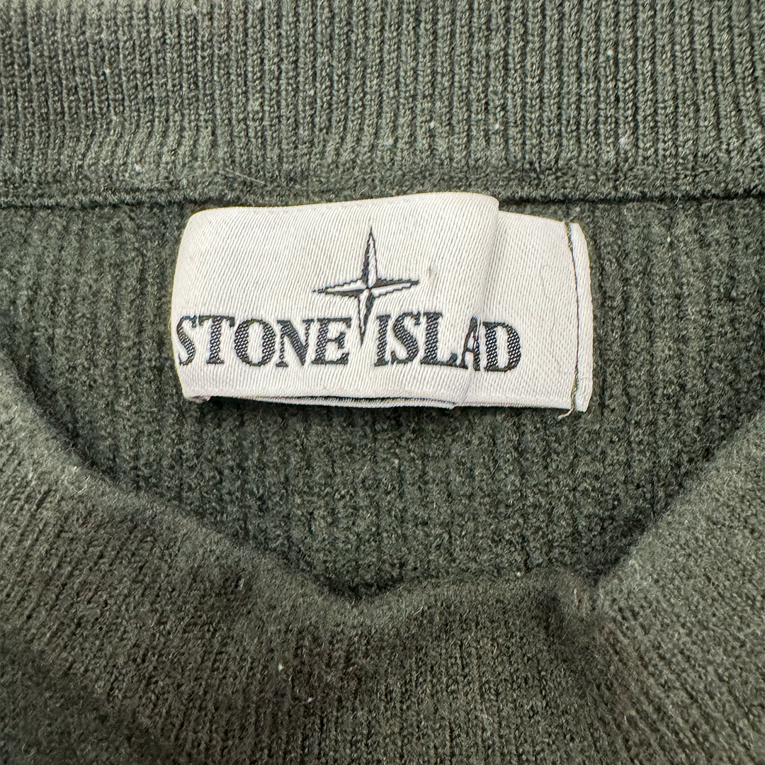 Stone Island Olive Wool Knit Sweater (M)