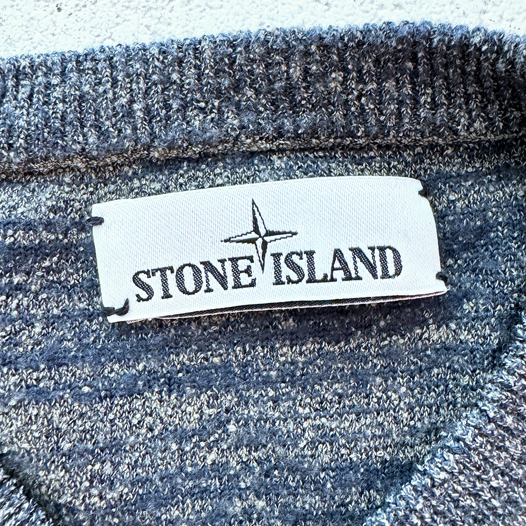 Stone Island Grey Kaki Wool Sweater (M)