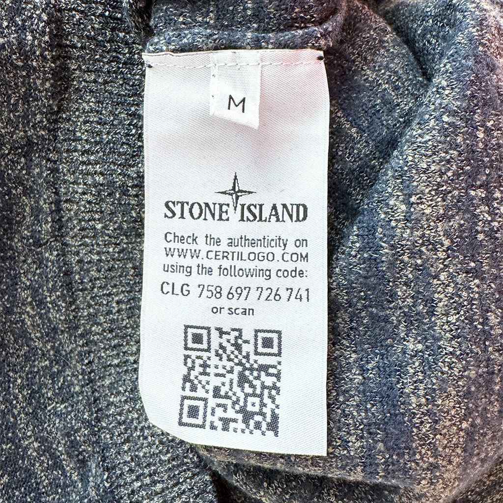 Stone Island Grey Kaki Wool Sweater (M)