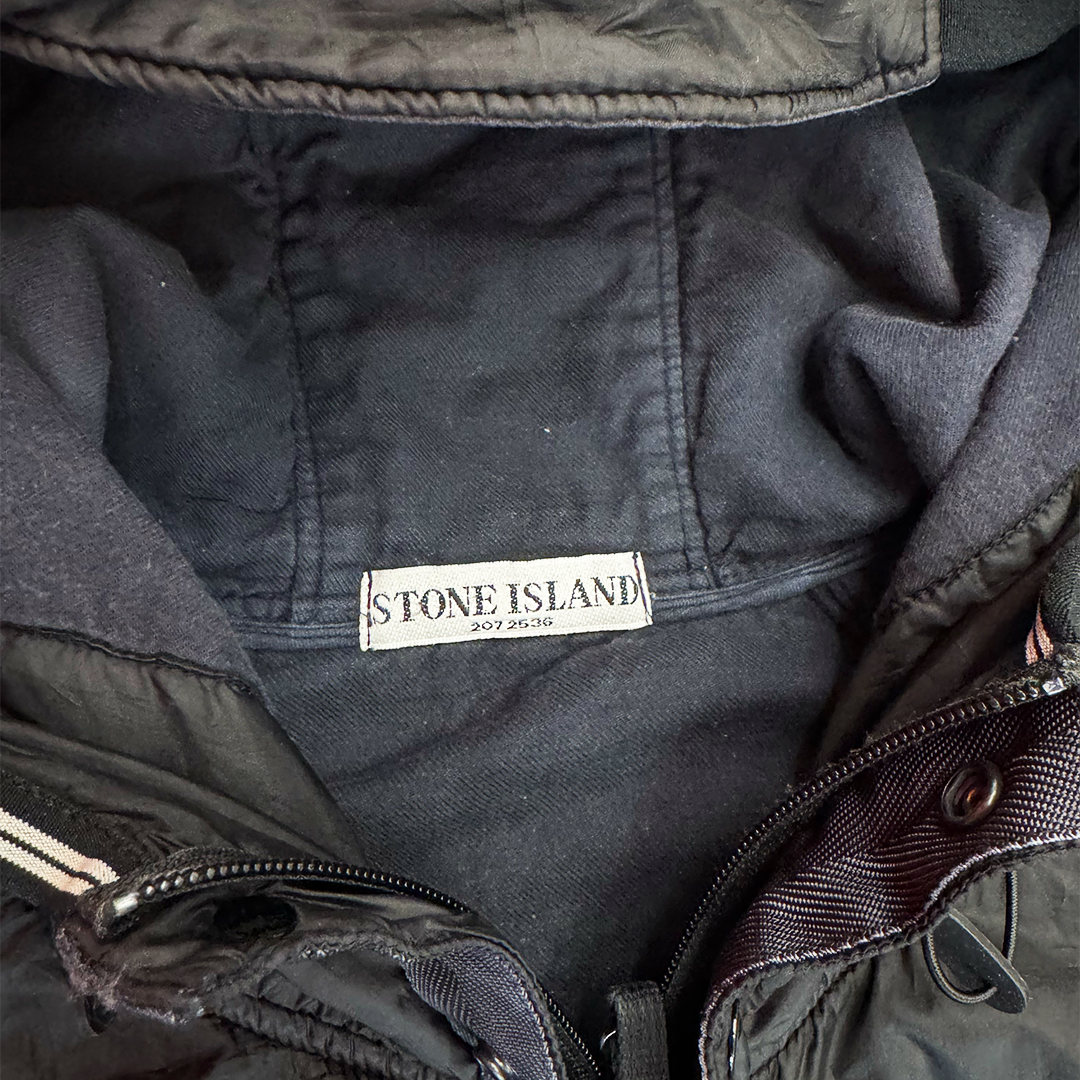 Stone Island AW10 Black Nylon Spalmatura Lined Hooded Jacket (XL)