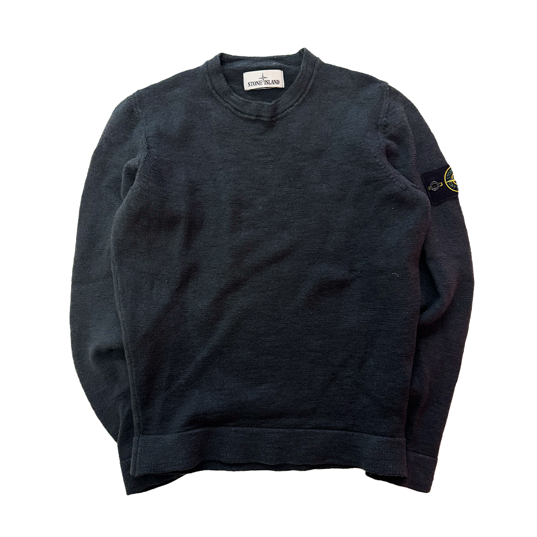Stone Island Dark Grey Wool Heavy Sweater (S)