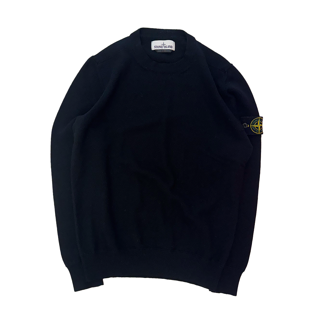 Stone Island Black Wool Sweater (M)