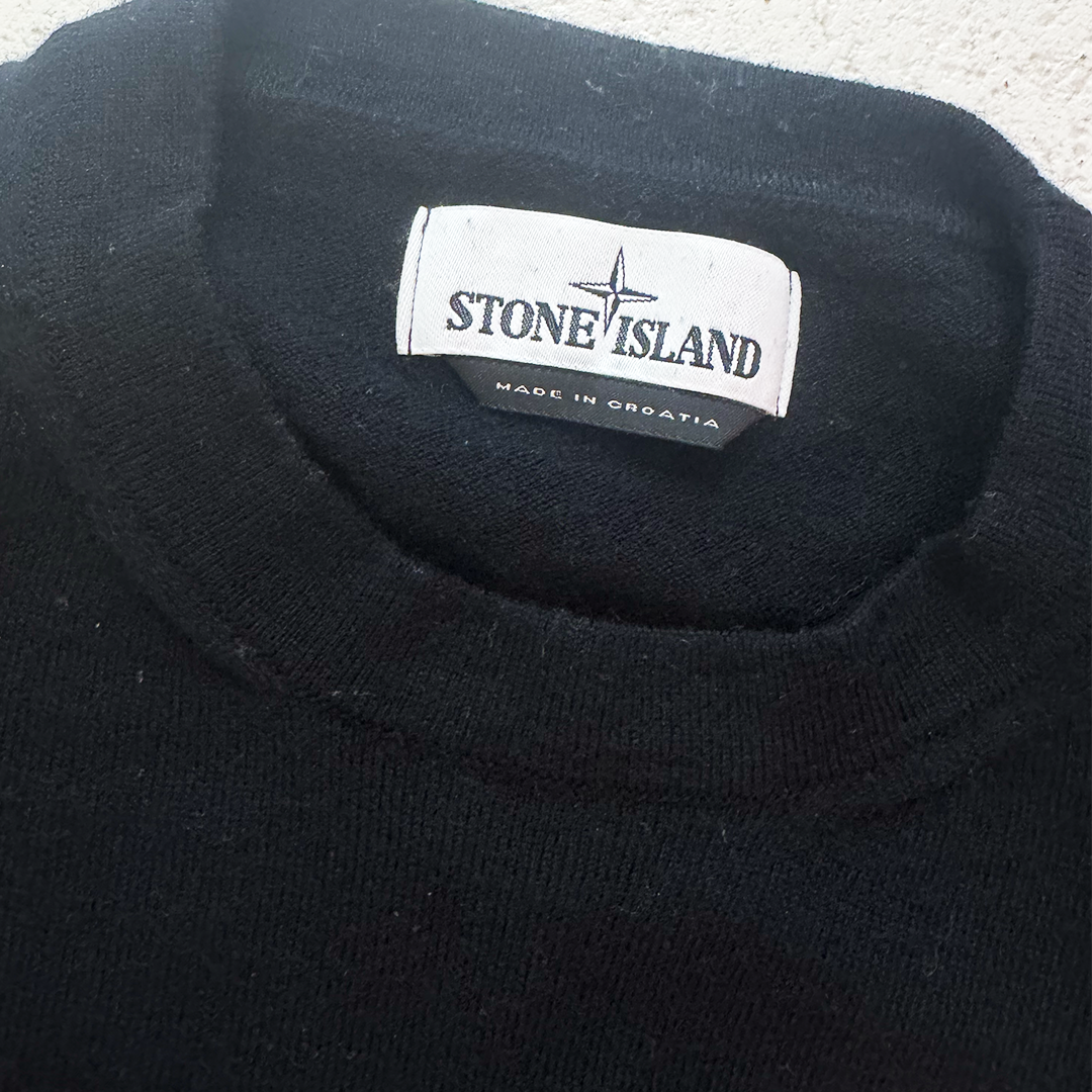 Stone Island Black Wool Sweater (M)
