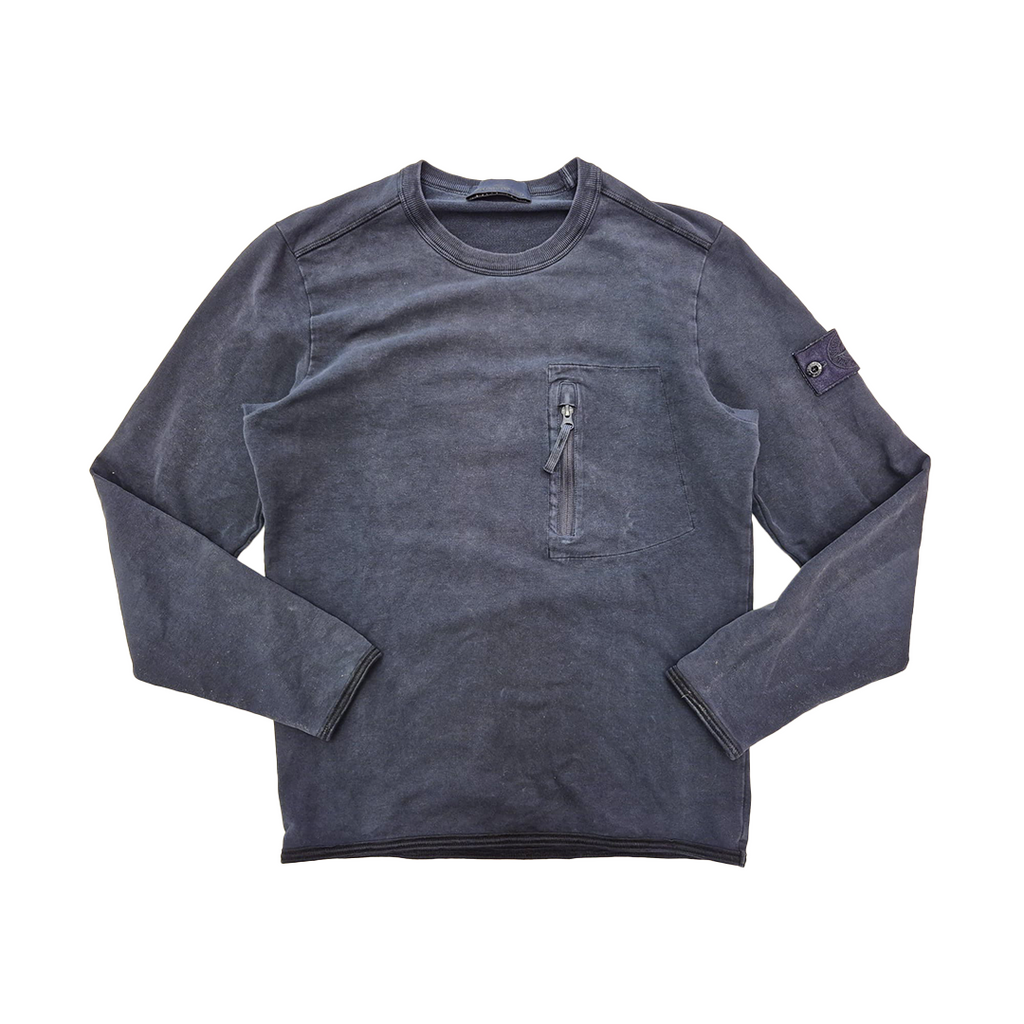Stone Island Ghost Patch Marine Blue Pocket Sweater (S)