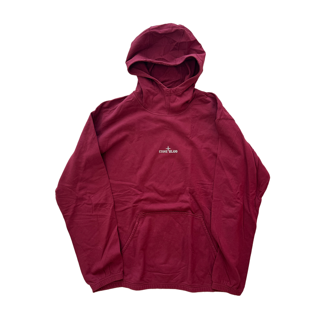 Stone Island Reflective Lightweight Red Hoodie (XL)