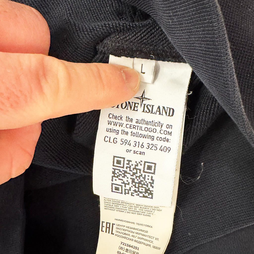 Stone Island Dark Blue Hoodie (L)