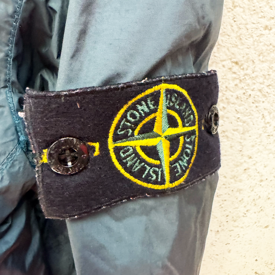 Stone Island Garment Dyed Crinkle Reps R-NY With Primaloft Blue Jacket (S)