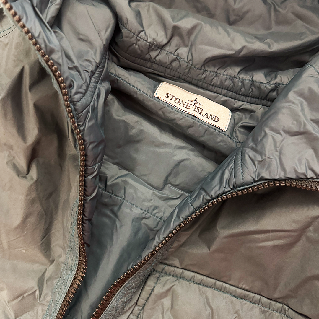 Stone Island Garment Dyed Crinkle Reps R-NY With Primaloft Blue Jacket (S)