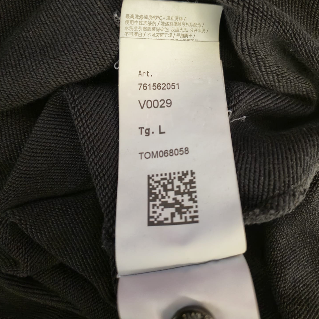 Stone Island Black Half-Zip Hooded Sweater (L)