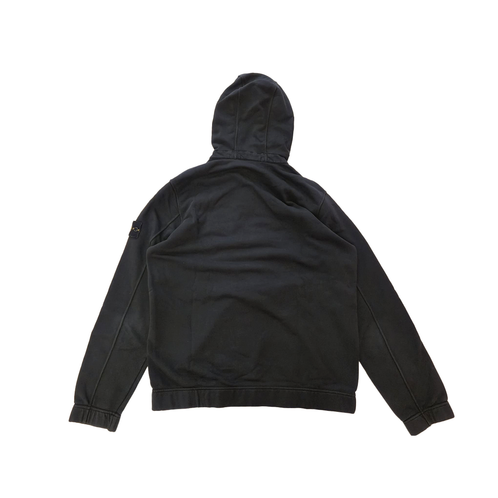 Stone Island Black Half-Zip Hooded Sweater (L)