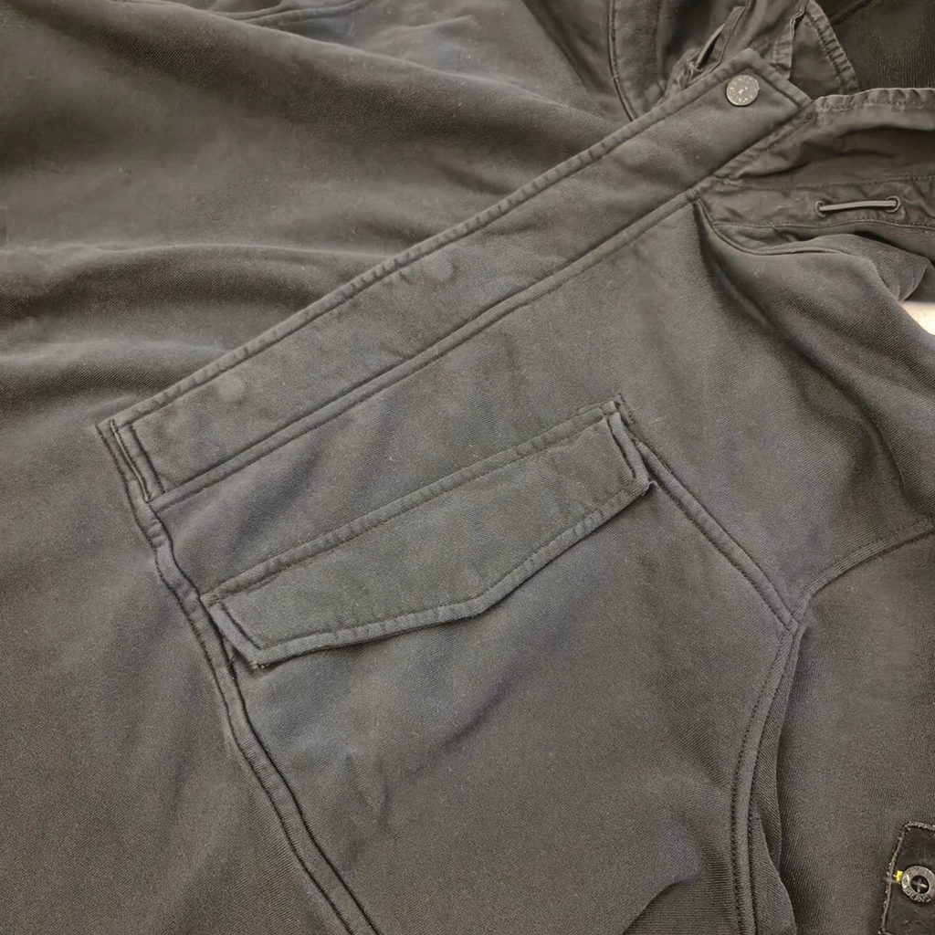 Stone Island Black Half-Zip Hooded Sweater (L)