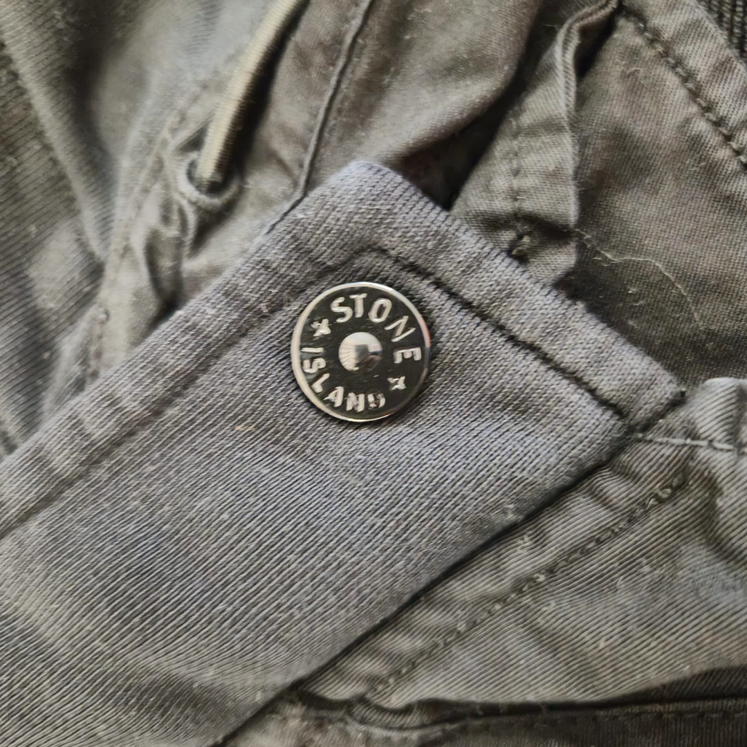 Stone Island Black Half-Zip Hooded Sweater (L)