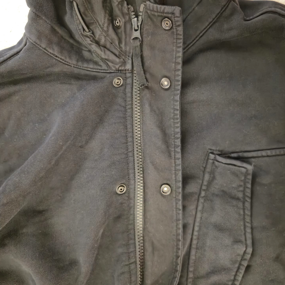 Stone Island Black Half-Zip Hooded Sweater (L)