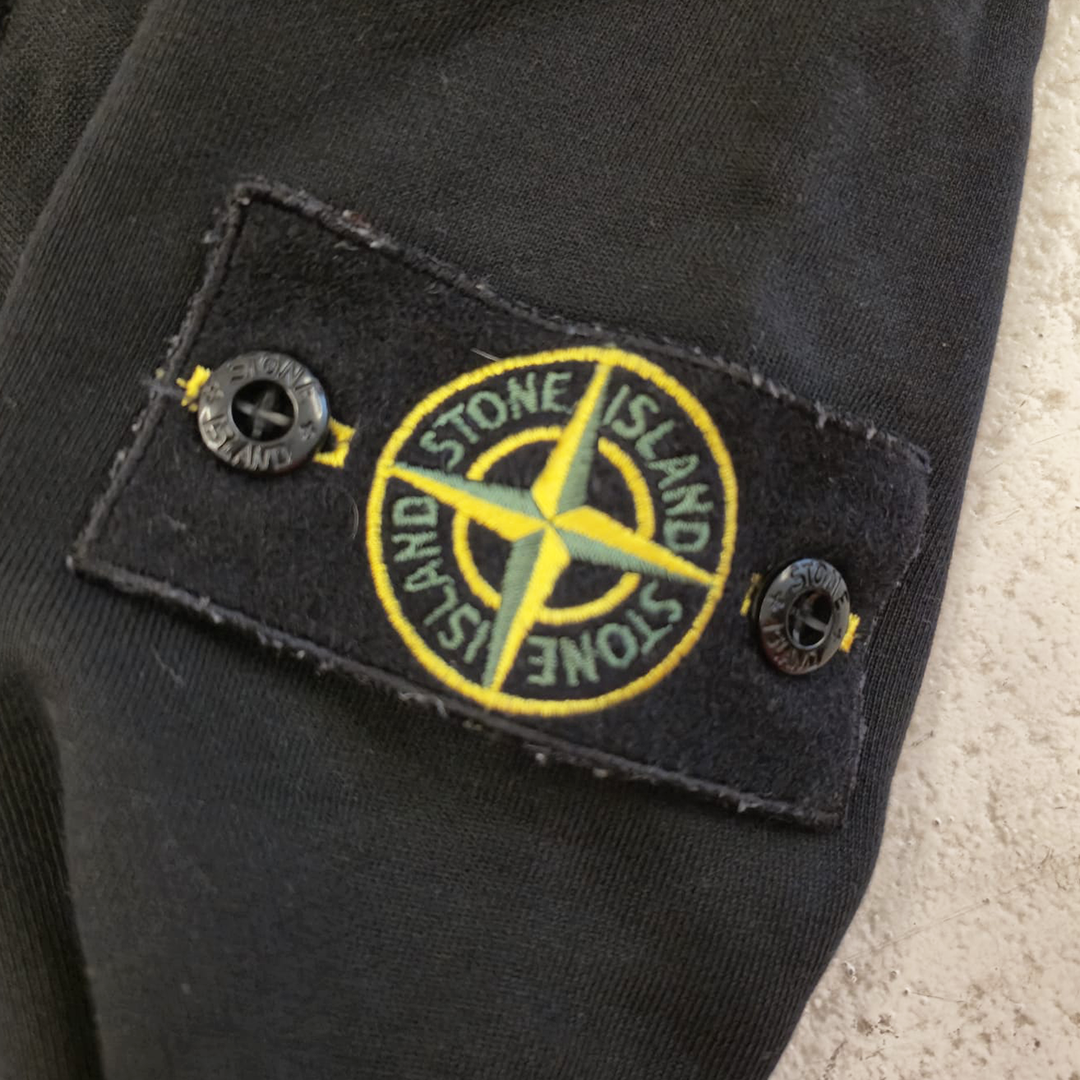 Stone Island Black Half-Zip Hooded Sweater (L)