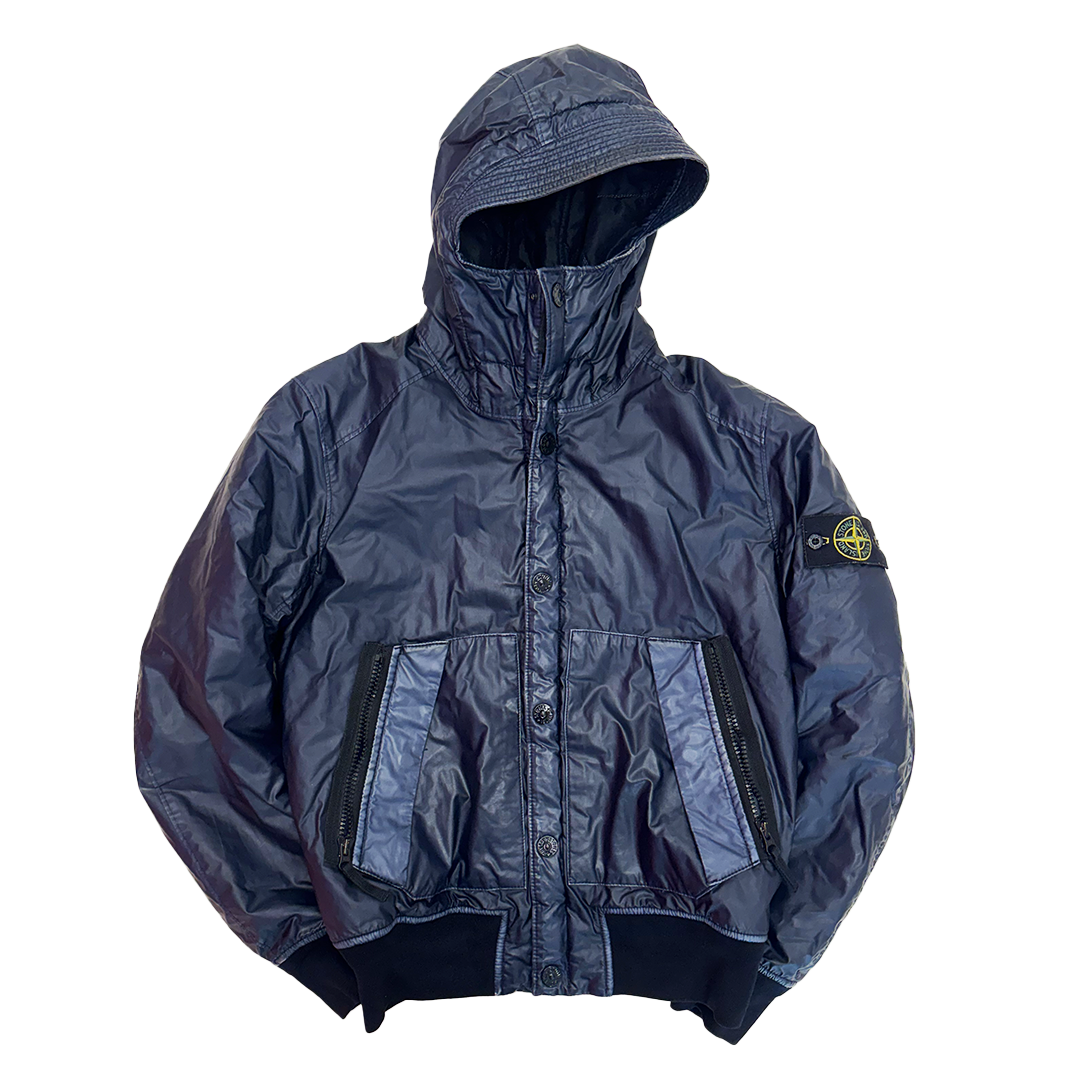 Stone Island Mussola Gommata Navy Jacket (M)