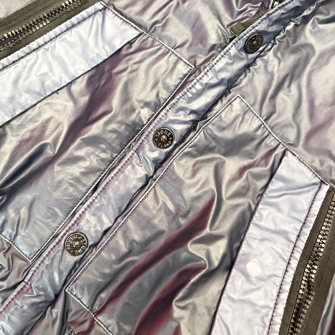 Stone Island Mussola Gommata Navy Jacket (M)