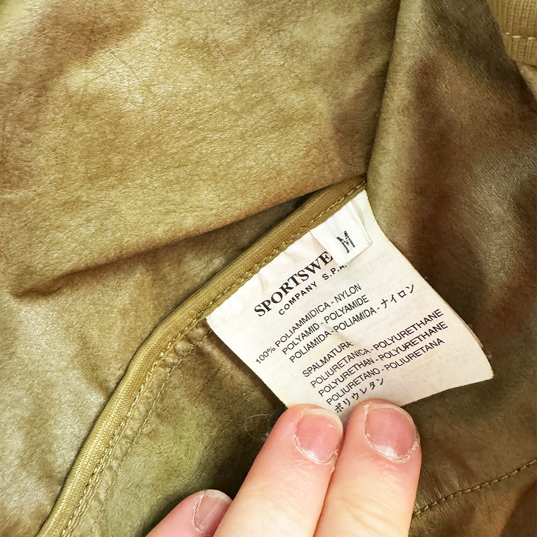 Stone Island Vintage Microfelt Olive Nylam Jacket (M)