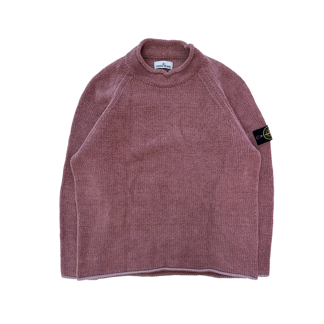 Stone Island Pink Ribbed Sweater (XL)