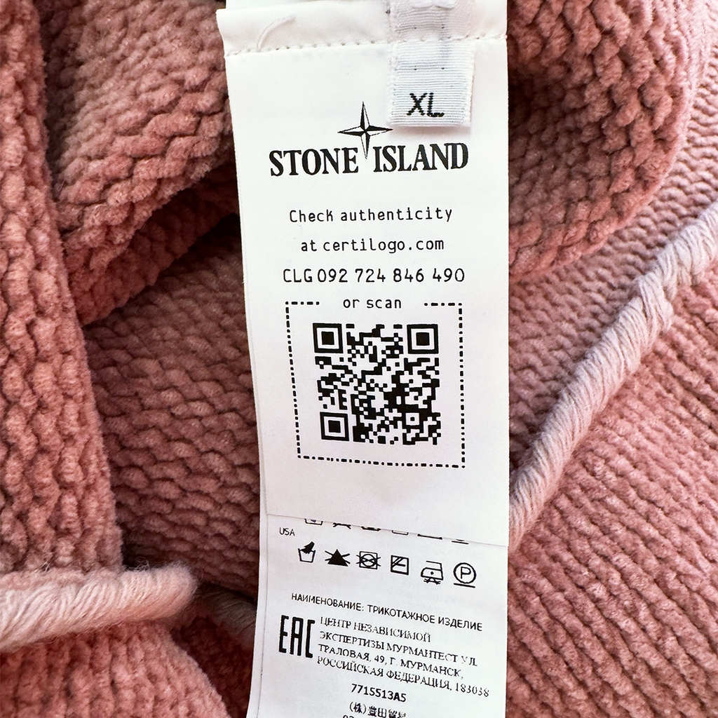 Stone Island Pink Ribbed Sweater (XL)