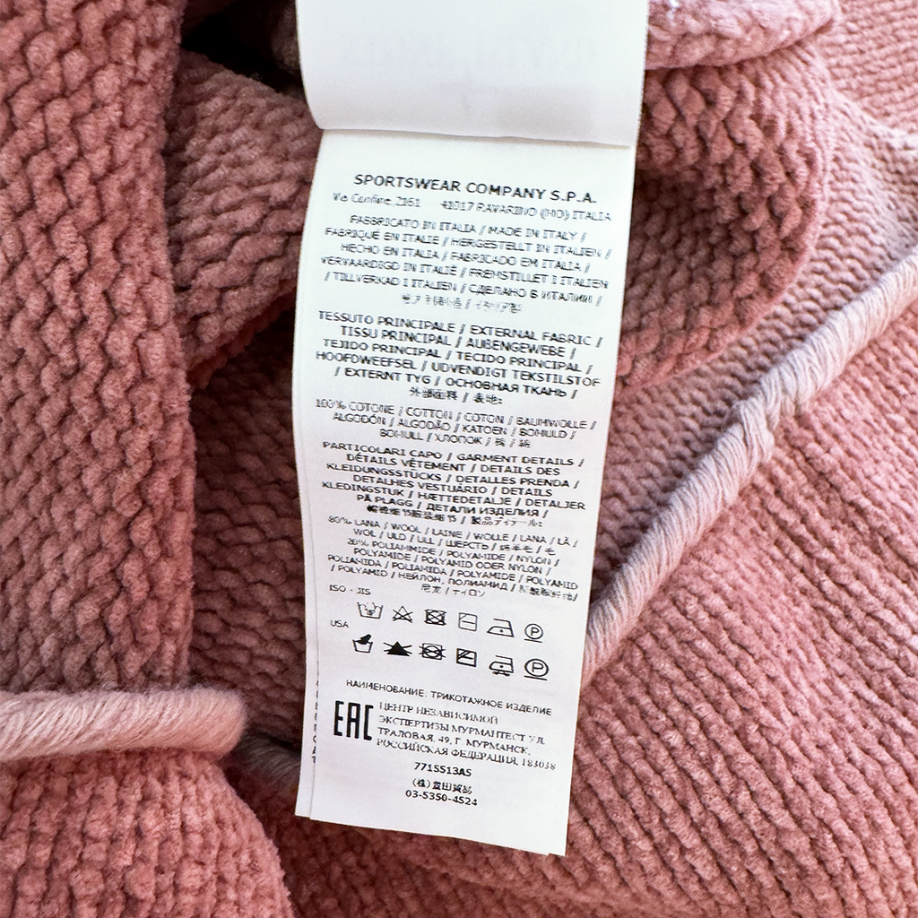 Stone Island Pink Ribbed Sweater (XL)