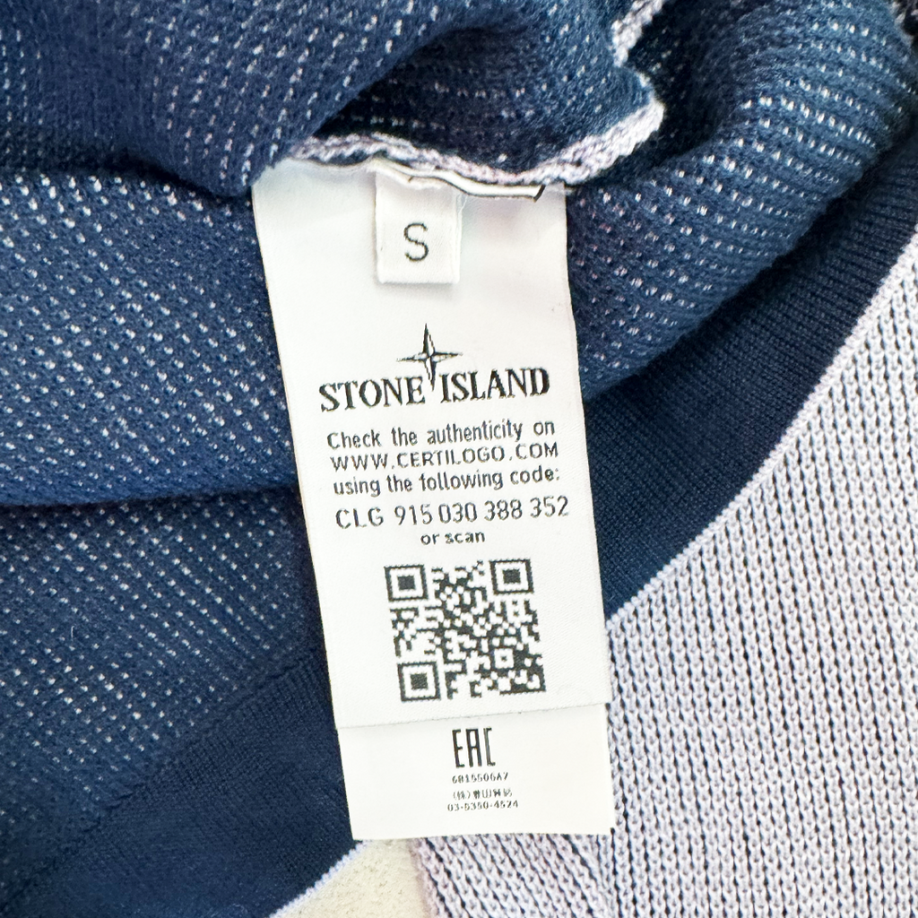 Stone Island Lilac and Blue Knitted Sweater (S)