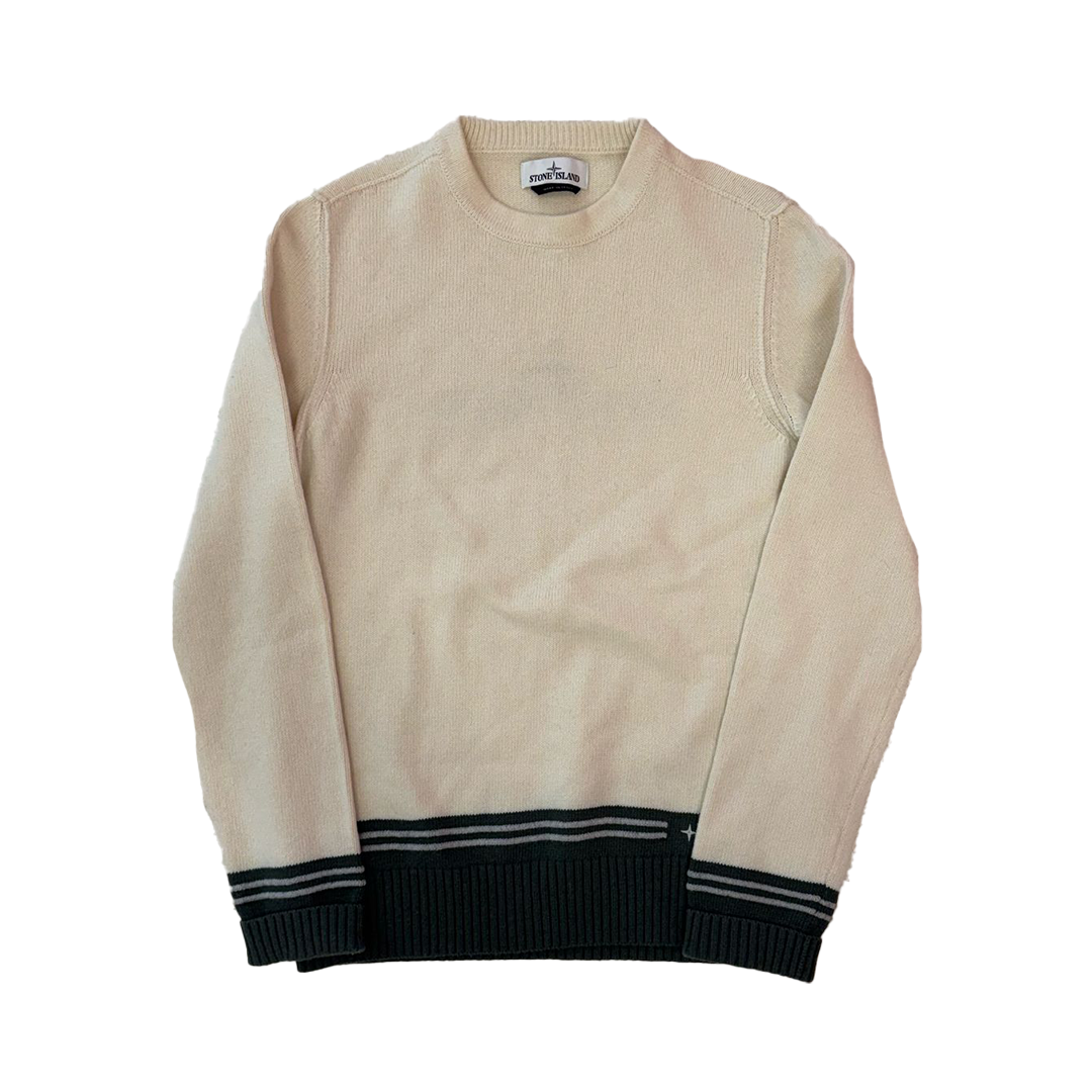 Stone Island Logo Knit Crewneck Jumper (L)