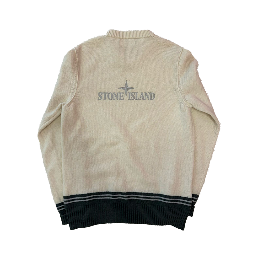Stone Island Logo Knit Crewneck Jumper (L)