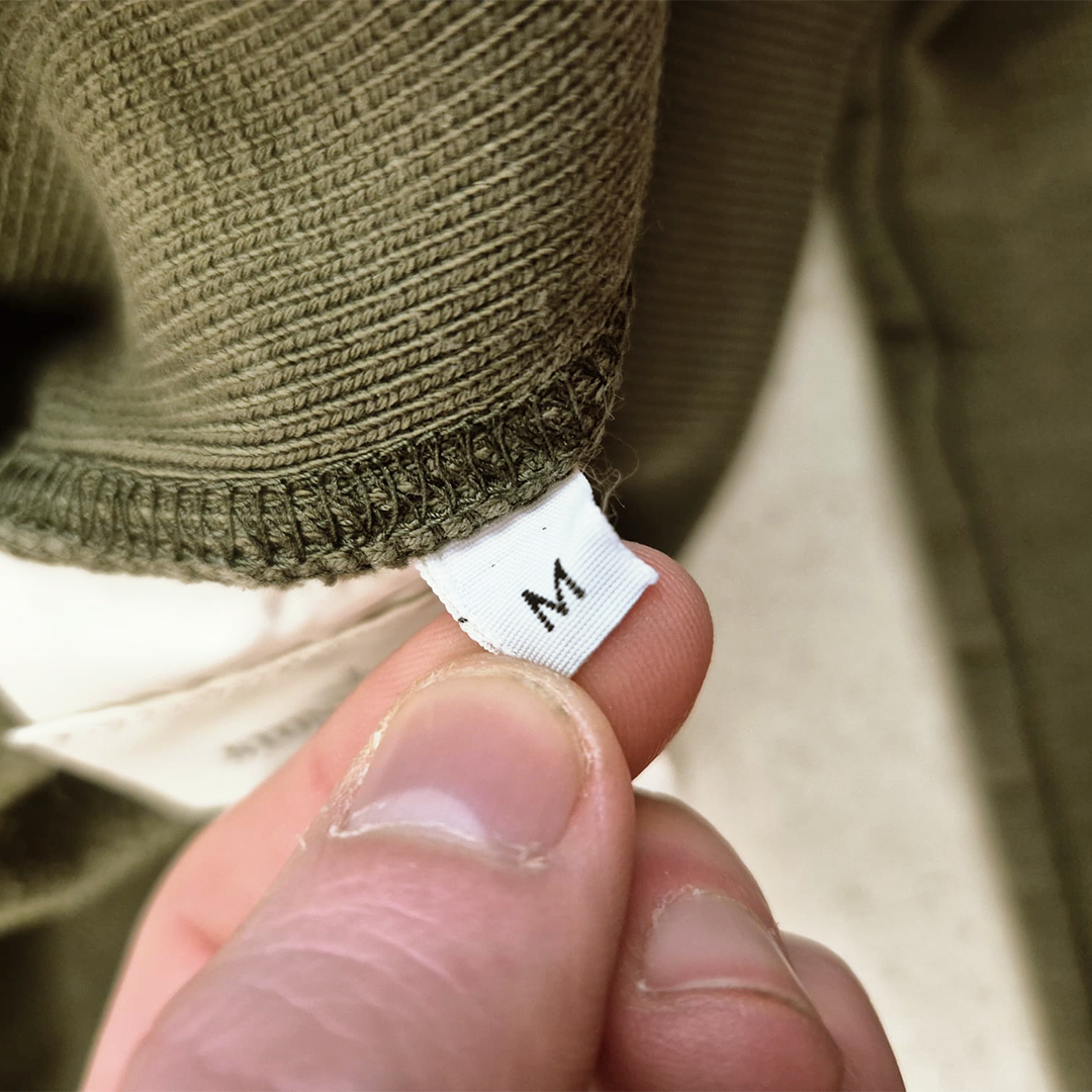 Stone Island High Neck Zip Up Olive Sweater (M)