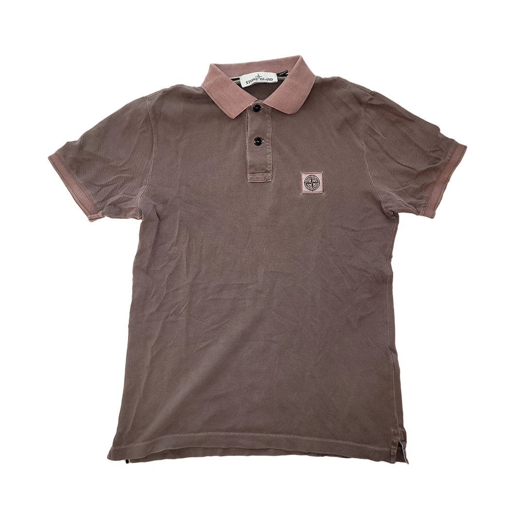 Stone Island Short Sleeve Brown Polo (S)