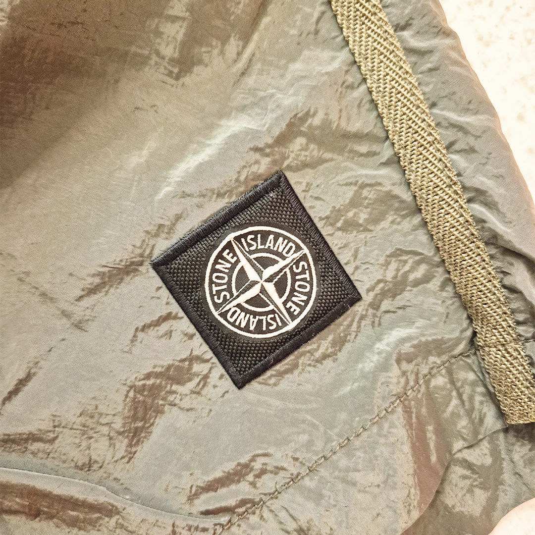 Stone Island Nylon Metal Khaki Swim Short (S)