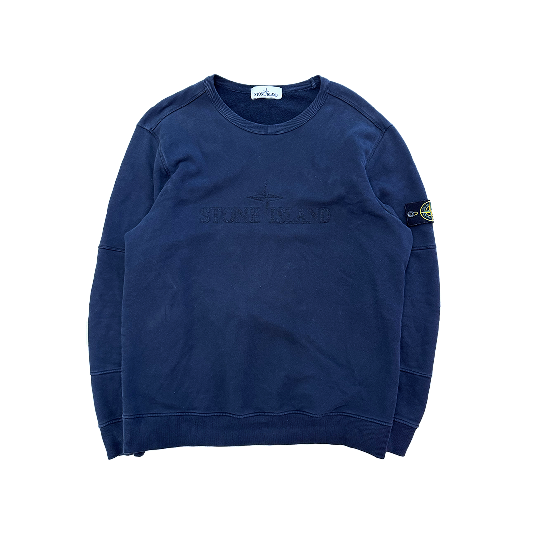 Stone Island Logo Navy Sweater (XL)