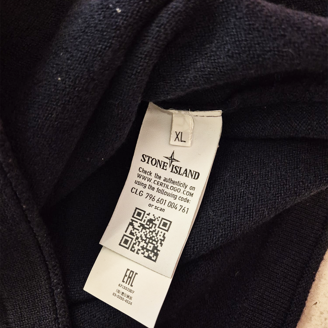 Stone Island Blue Wool Sweater (XL)