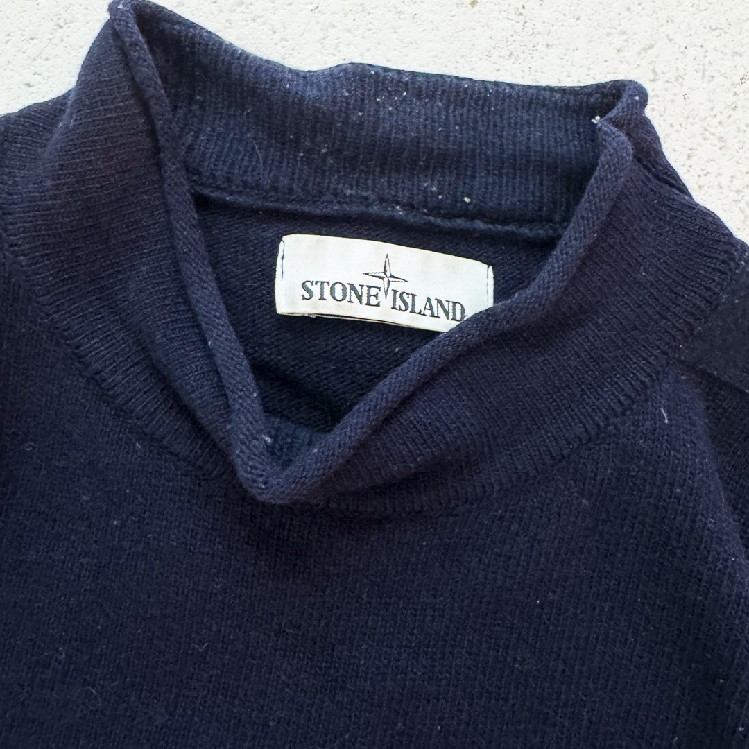 Stone Island Wool Dark Blue Sweater (L)